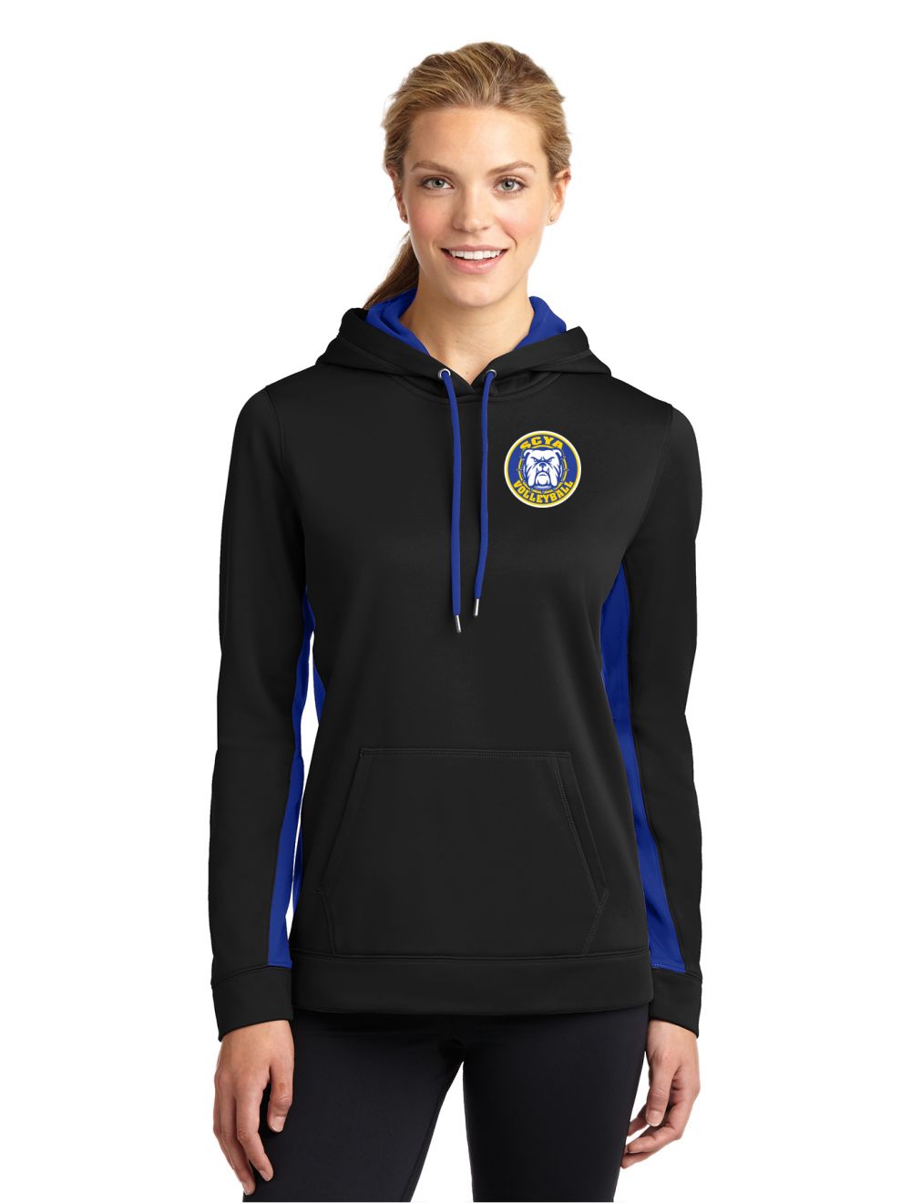 Sport-Tek YST239 | Youth Sport-Wick ® CamoHex Fleece Colorblock Hooded